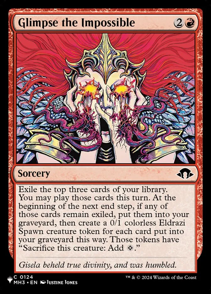 2020 The List Glimpse the Impossible common #MH3-124 common card image