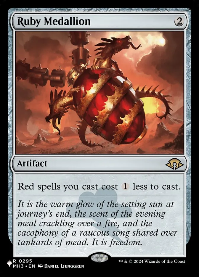 2020 The List Ruby Medallion rare #MH3-295 rare card image