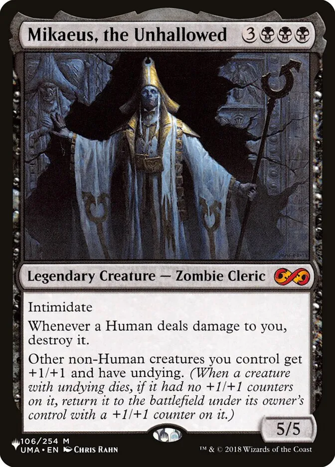 2020 The List Mikaeus, the Unhallowed #UMA-106 mythic card image