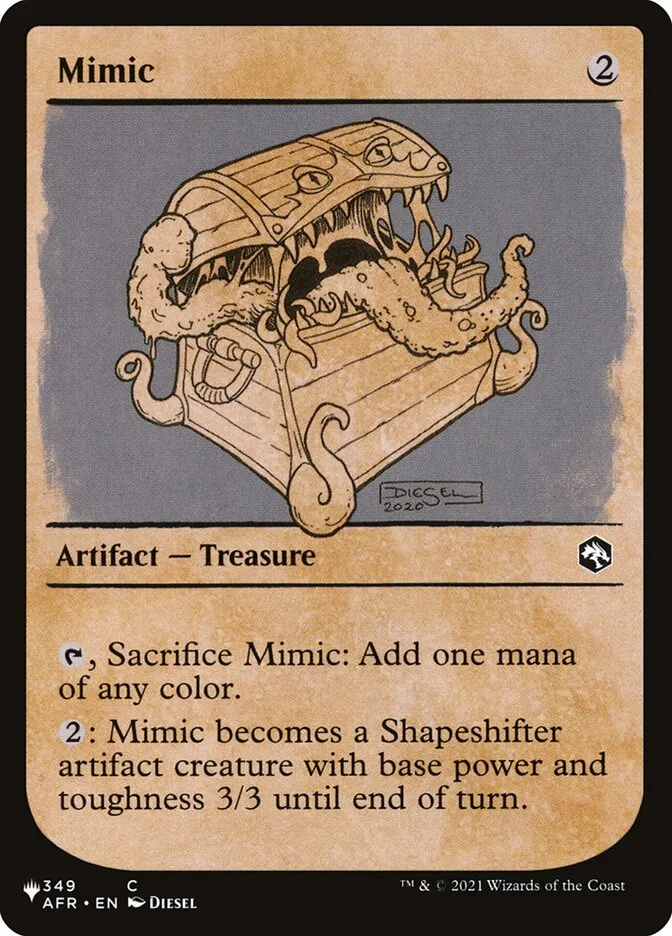 2020 The List Mimic #AFR-349 common card image