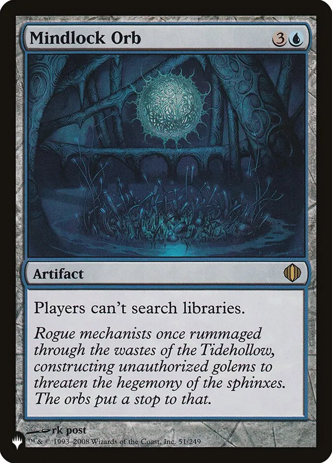 2020 The List Mindlock Orb rare #ALA-51 rare card image