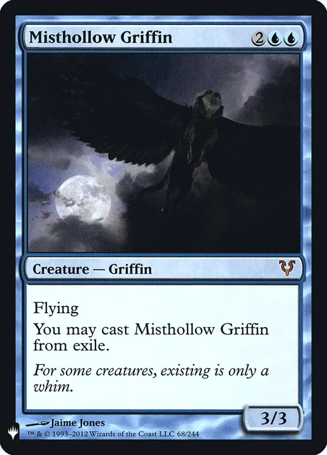 2020 The List Misthollow Griffin #AVR-68 mythic card image