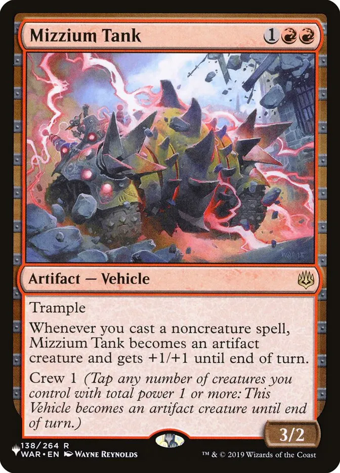 2020 The List Mizzium Tank #WAR-138 rare card image
