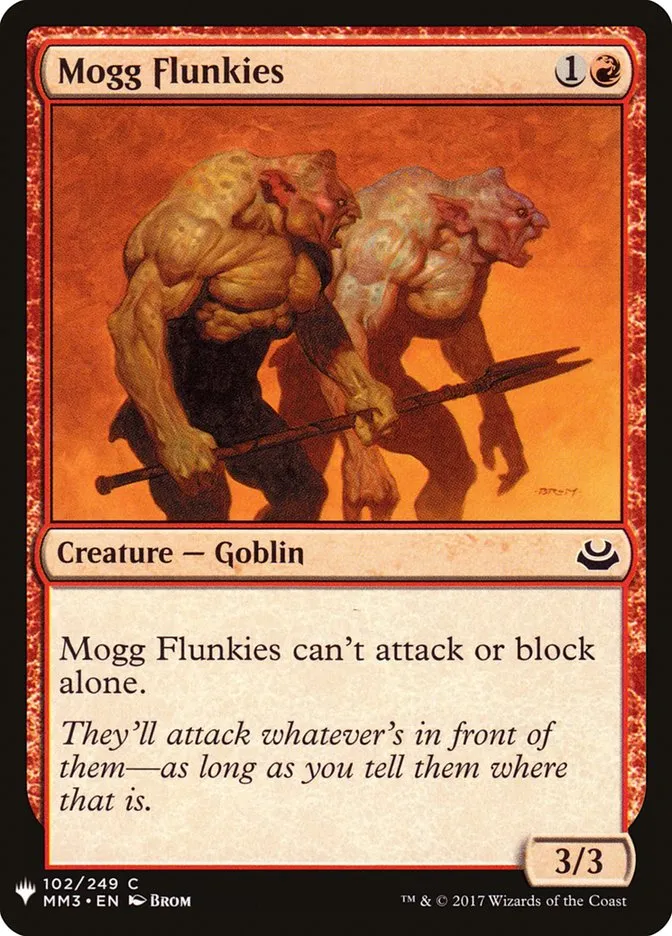 2020 The List Mogg Flunkies #MM3-102 common card image