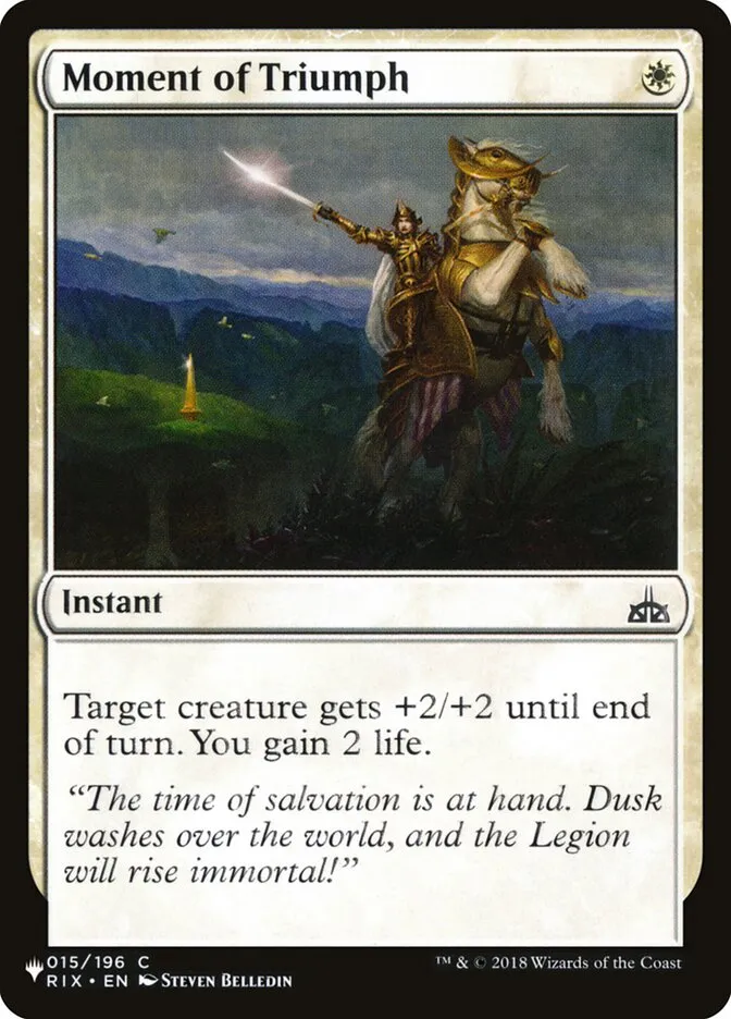 2020 The List Moment of Triumph #RIX-15 common card image