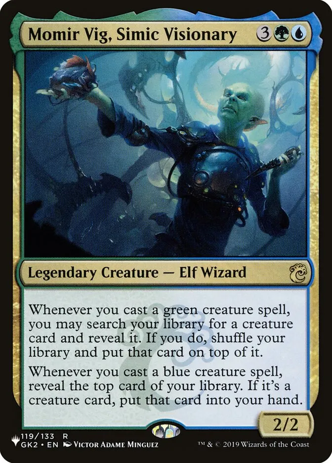 2020 The List Momir Vig, Simic Visionary #GK2-119 rare card image