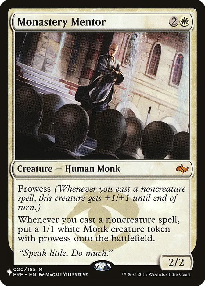 2020 The List Monastery Mentor mythic #FRF-20 mythic card image