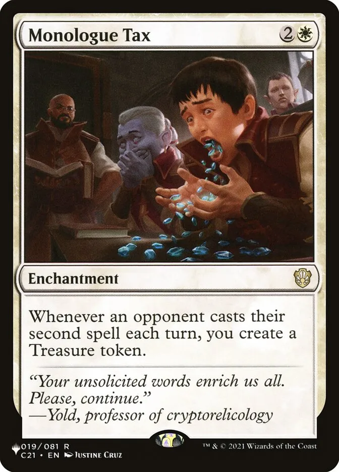 2020 The List Monologue Tax #C21-19 rare card image