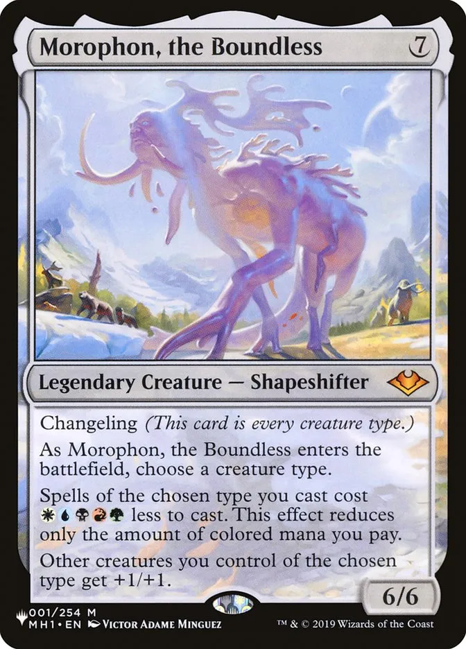 2020 The List Morophon, the Boundless #MH1-1 mythic card image