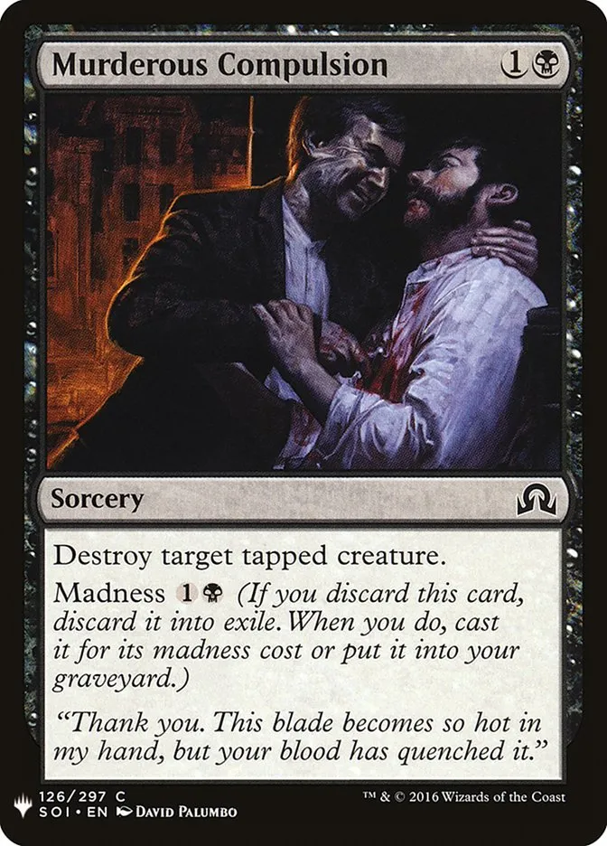2020 The List Murderous Compulsion common #SOI-126 common card image