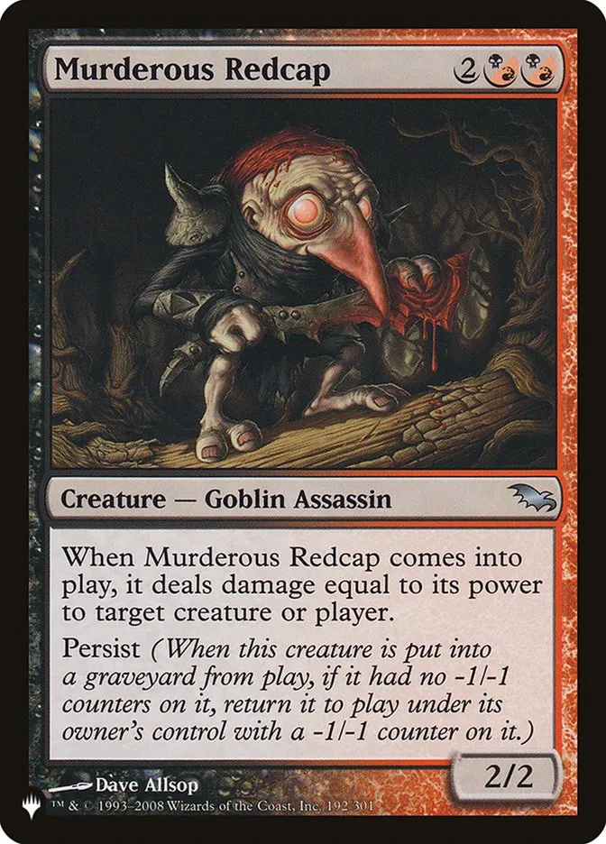2020 The List Murderous Redcap #SHM-192 uncommon card image