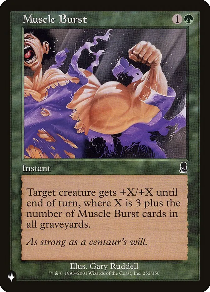 2020 The List Muscle Burst common #ODY-252 common card image