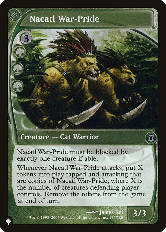 2020 The List Nacatl War-Pride #FUT-147 uncommon card image