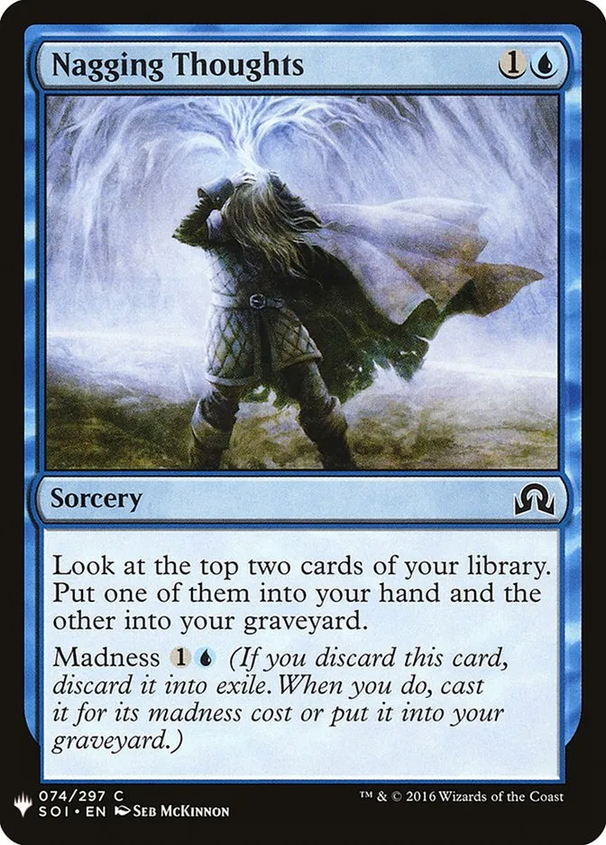 2020 The List Nagging Thoughts common #SOI-74 common card image