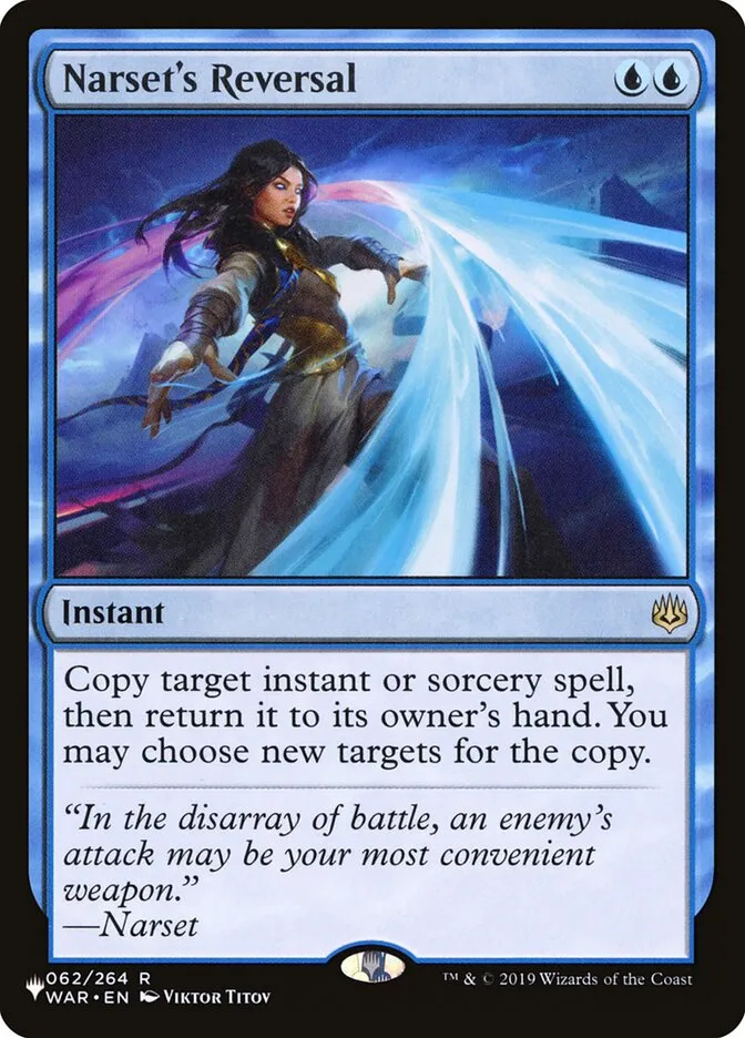 2020 The List Narset's Reversal #WAR-62 rare card image