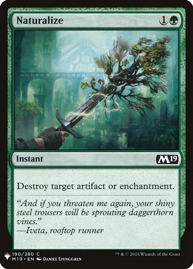 2020 The List Naturalize common #M19-190 common card image