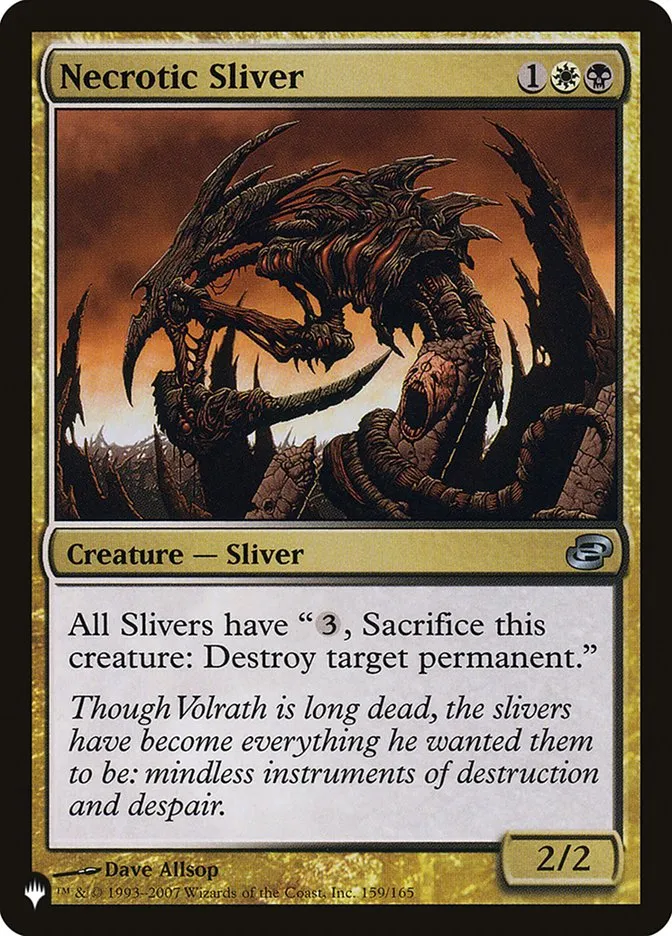 2020 The List Necrotic Sliver #PLC-159 uncommon card image