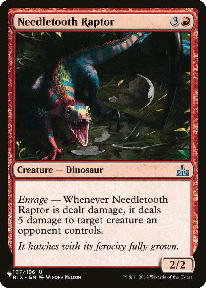 2020 The List Needletooth Raptor #RIX-107 uncommon card image