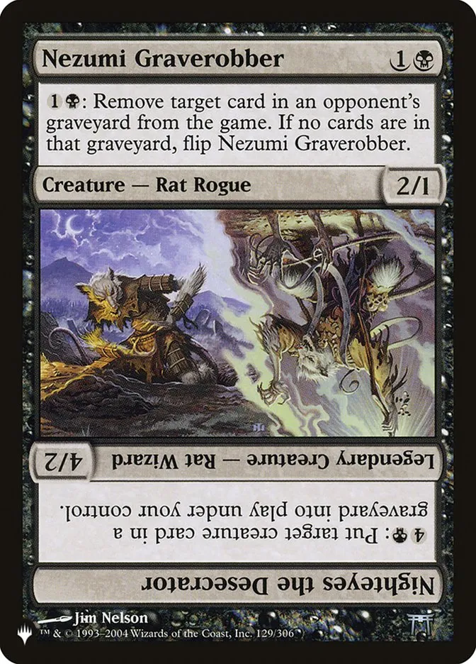 2020 The List Nezumi Graverobber // Nighteyes the Desecrator #CHK-129 uncommon card image