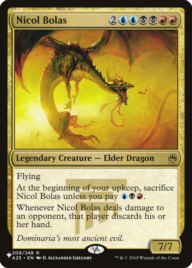 2020 The List Nicol Bolas #A25-209 rare card image