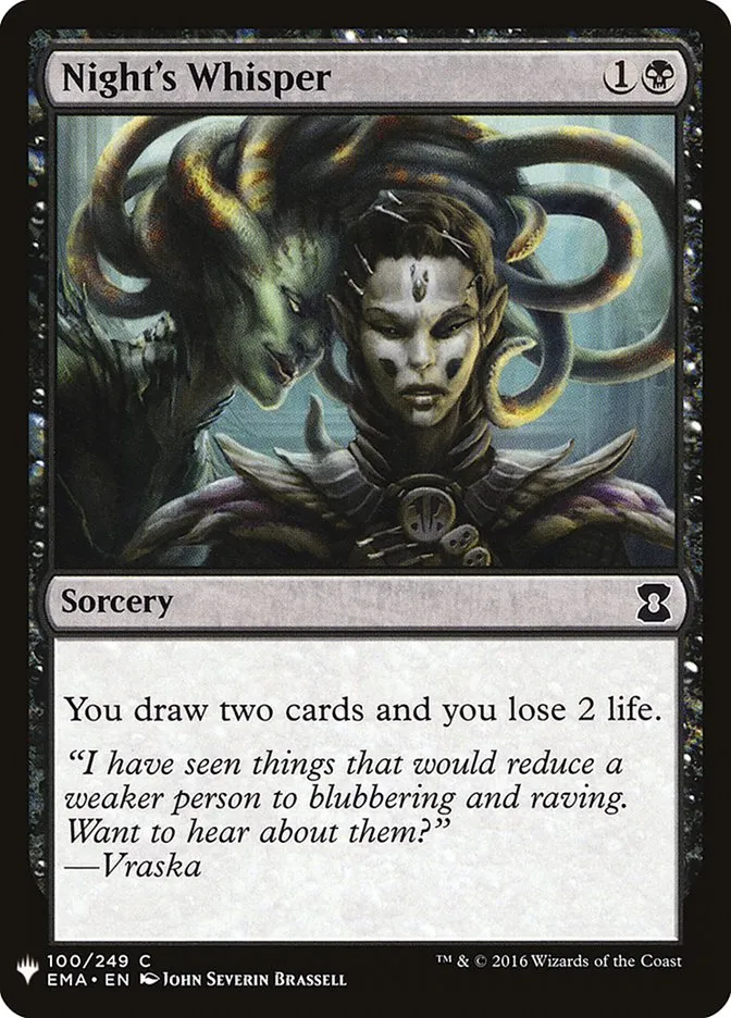 2020 The List Night's Whisper #EMA-100 common card image
