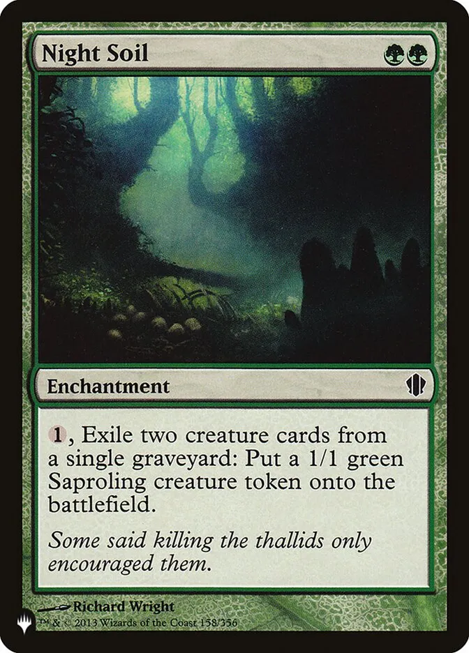 2020 The List Night Soil #C13-158 common card image