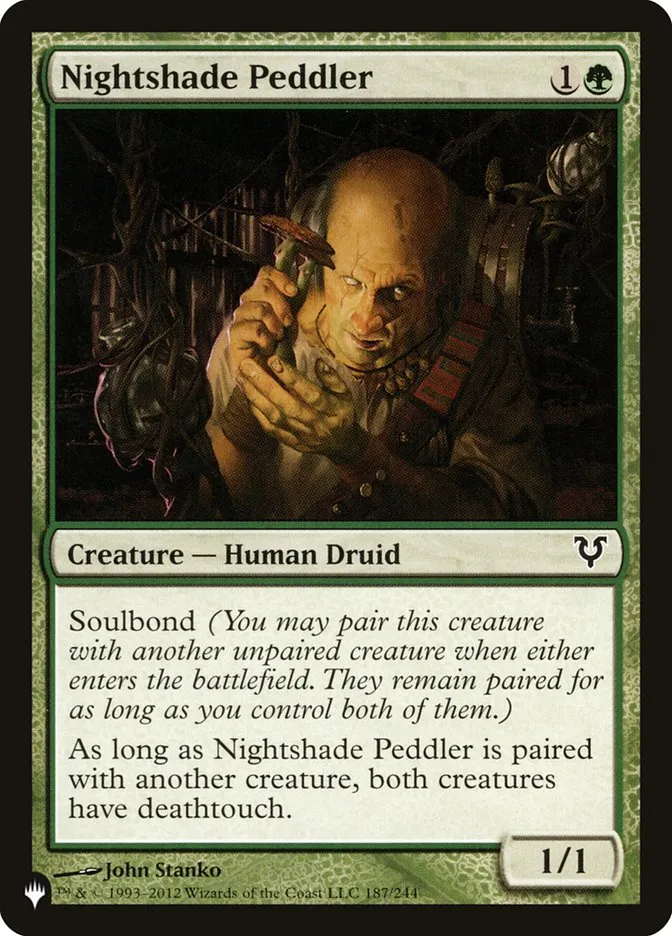 2020 The List Nightshade Peddler #AVR-187 common card image