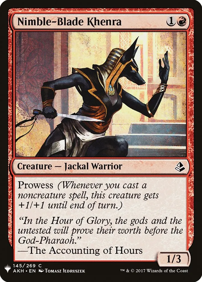2020 The List Nimble-Blade Khenra #AKH-145 common card image