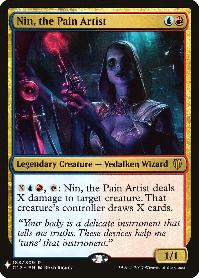 2020 The List Nin, the Pain Artist #C17-183 rare card image