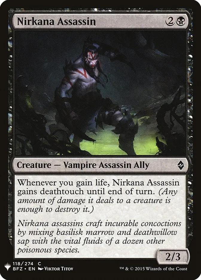 2020 The List Nirkana Assassin #BFZ-118 common card image