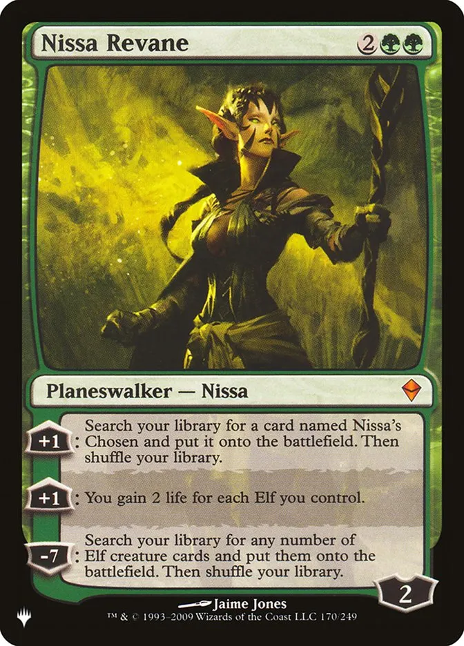 2020 The List Nissa Revane #ZEN-170 mythic card image