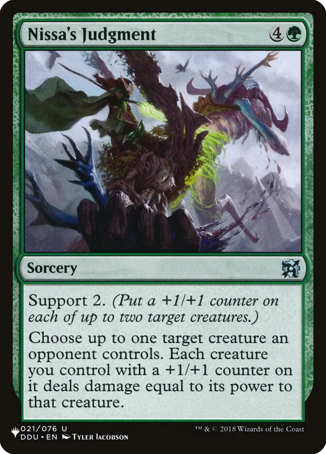 2020 The List Nissa's Judgment uncommon #DDU-21 uncommon card image