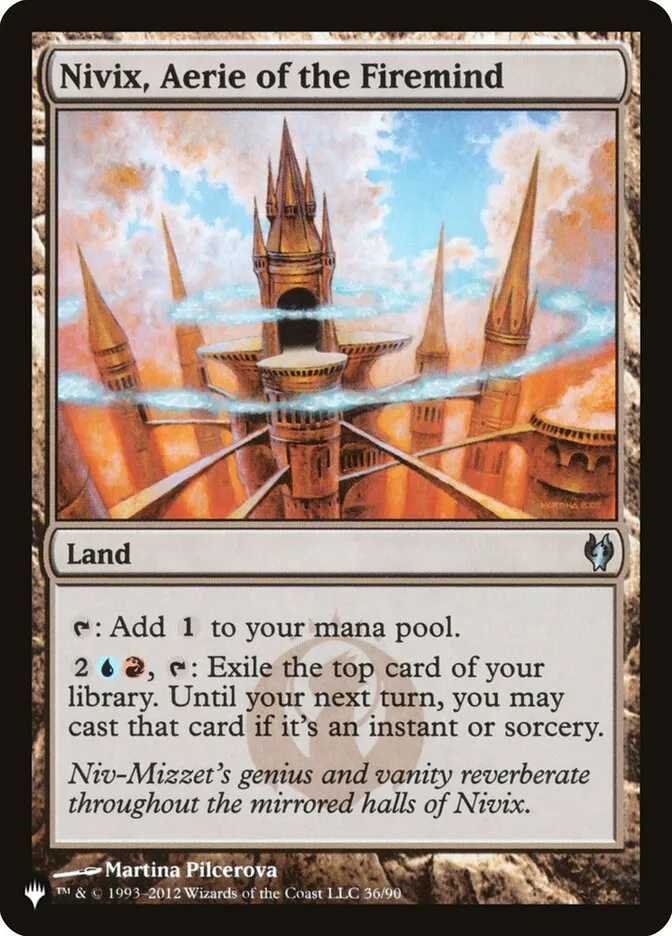 2020 The List Nivix, Aerie of the Firemind #DDJ-36 uncommon card image