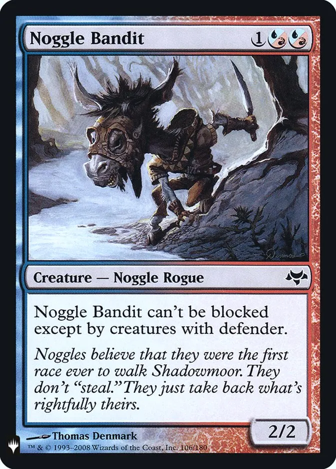 2020 The List Noggle Bandit #EVE-106 common card image