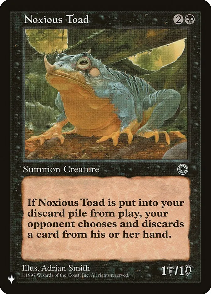 2020 The List Noxious Toad uncommon #POR-104 uncommon card image
