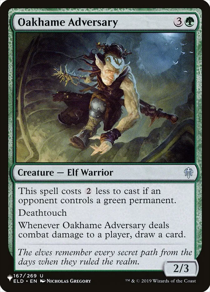 2020 The List Oakhame Adversary #ELD-167 uncommon card image