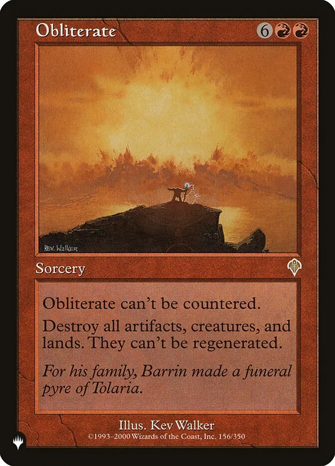 2020 The List Obliterate #INV-156 rare card image