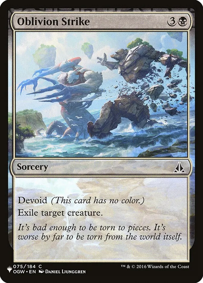 2020 The List Oblivion Strike #OGW-75 common card image