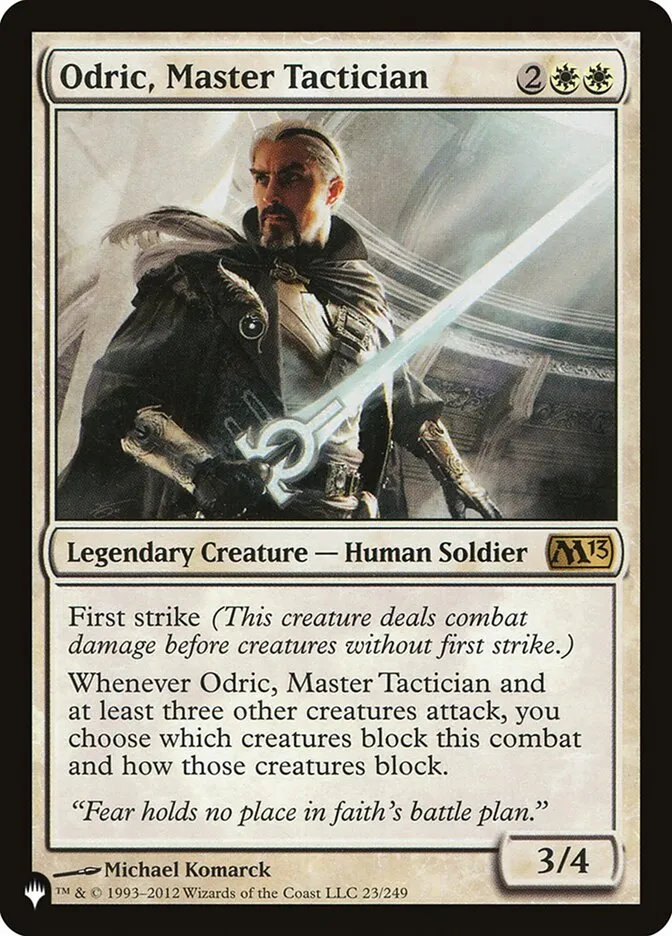 2020 The List Odric, Master Tactician #M13-23 rare card image