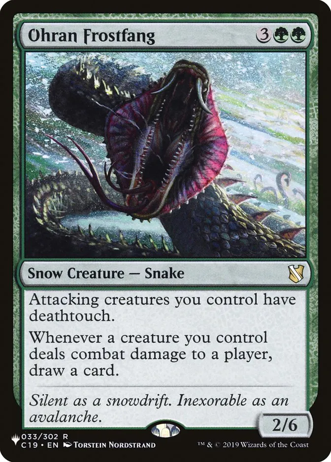2020 The List Ohran Frostfang #C19-33 rare card image