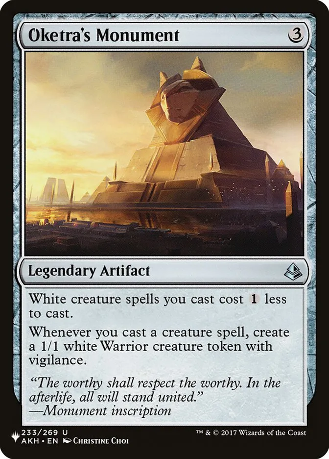 2020 The List Oketra's Monument #AKH-233 uncommon card image