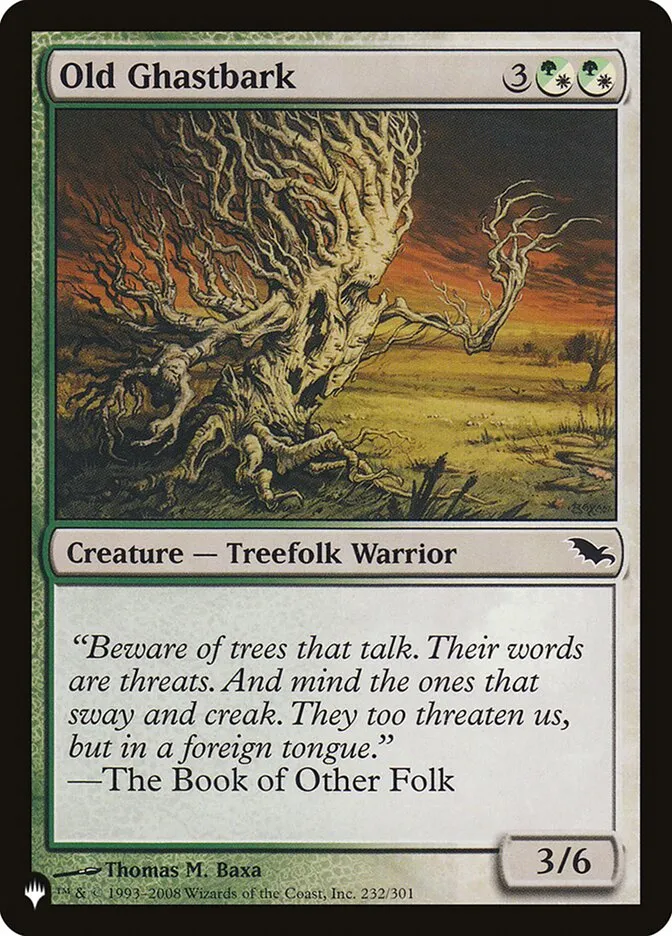 2020 The List Old Ghastbark #SHM-232 common card image