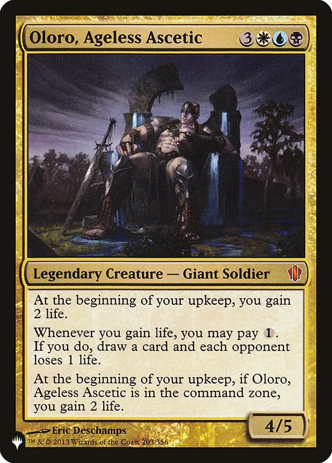 2020 The List Oloro, Ageless Ascetic #C13-203 mythic card image