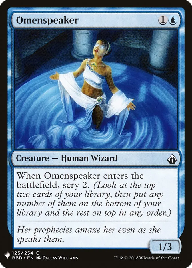 2020 The List Omenspeaker common #BBD-125 common card image