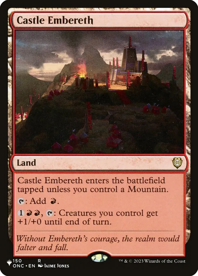 2020 The List Castle Embereth #ONC-150 rare card image