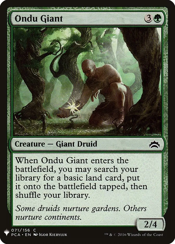 2020 The List Ondu Giant common #PCA-71 common card image
