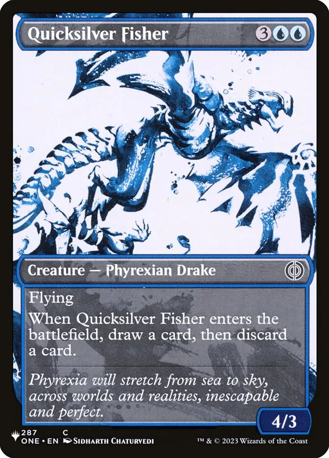 2020 The List Quicksilver Fisher #ONE-287 common card image