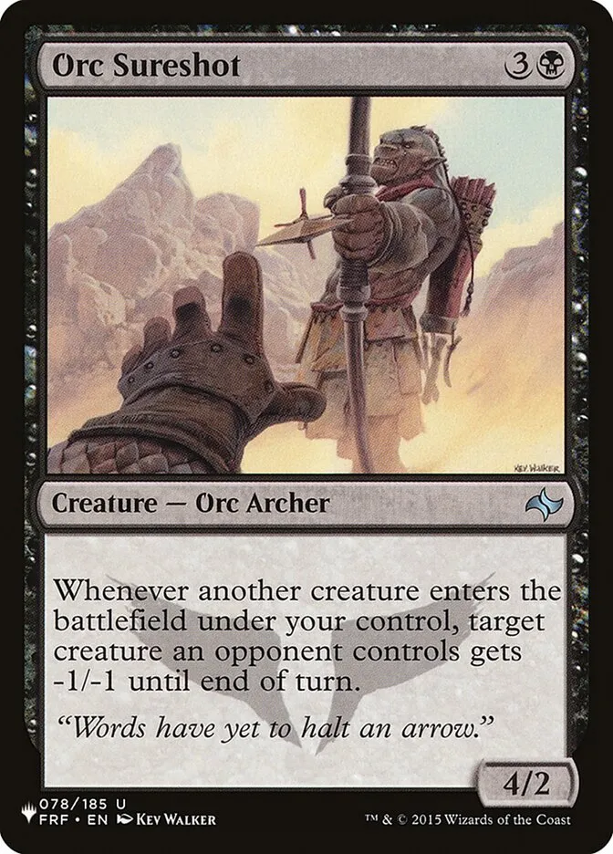 2020 The List Orc Sureshot #FRF-78 uncommon card image