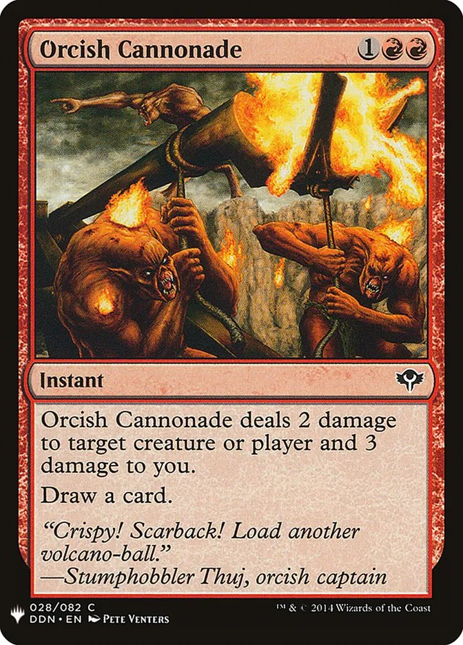 2020 The List Orcish Cannonade common #DDN-28 common card image