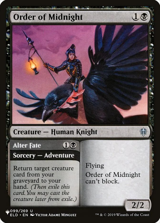 2020 The List Order of Midnight // Alter Fate #ELD-99 uncommon card image